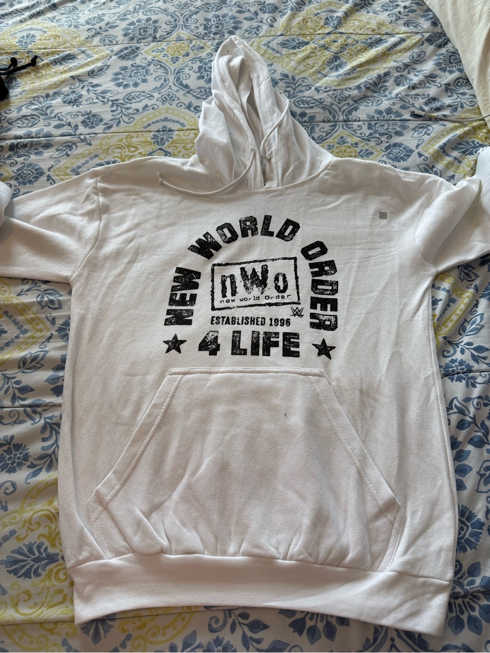 WWE New World Order 4 Life White Zip-Up Hoodie